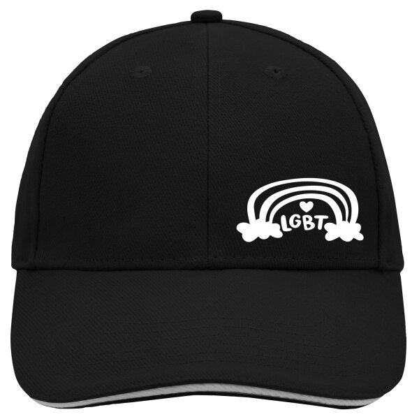 Cappy Mütze LGBT Regenbogen Herz