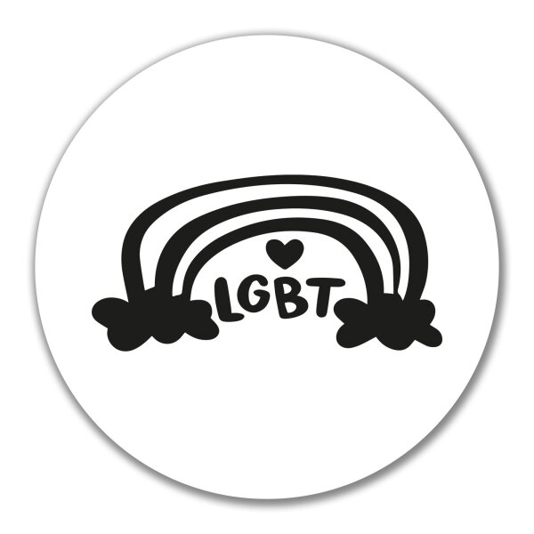 Aufkleber LGBT Regenbogen Herz 10cm Sticker