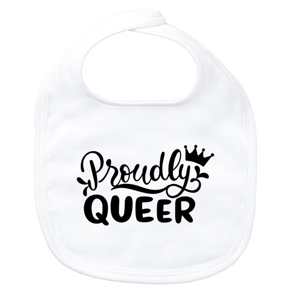 Baby Lätzchen Proudly Queer Krone