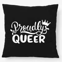 Kissen Proudly Queer Krone 40x40cm