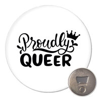 Magnet Proudly Queer Krone 59mm Kühlschrankmagnet...