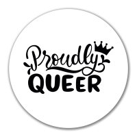 Aufkleber Proudly Queer Krone 10cm Sticker