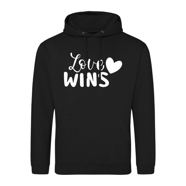 Unisex Hoodie Love wins Herz Größe S-3XL