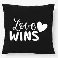 Kissen Love wins Herz 40x40cm