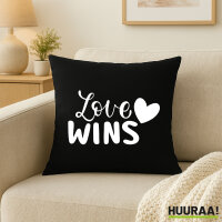 Kissen Love wins Herz 40x40cm