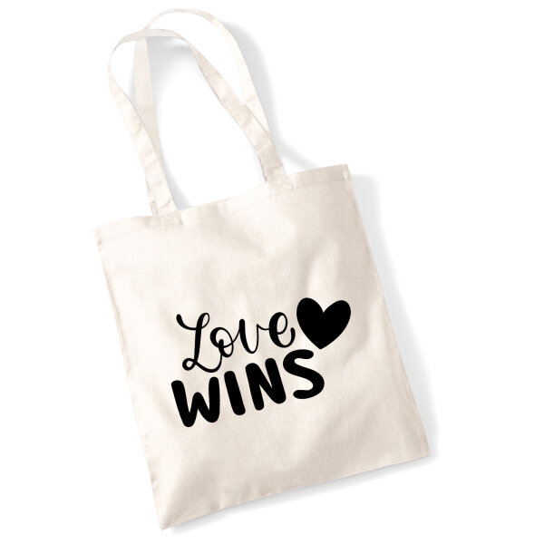 Jutebeutel Love wins Herz 10 Liter