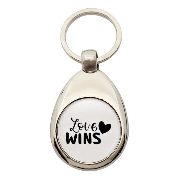 Schlüsselanhänger Love wins Herz