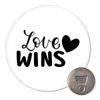 Magnet Love wins Herz 59mm K&uuml;hlschrankmagnet