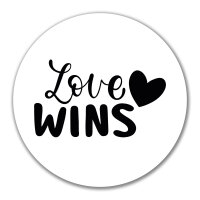 Aufkleber Love wins Herz 10cm Sticker