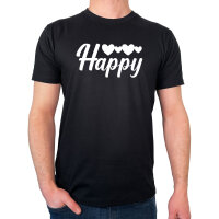 Herren T-Shirt Happy Herzen Größe S-3XL