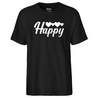 Herren T-Shirt Happy Herzen Größe S-3XL