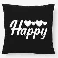 Kissen Happy Herzen 40x40cm