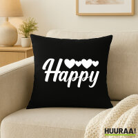 Kissen Happy Herzen 40x40cm