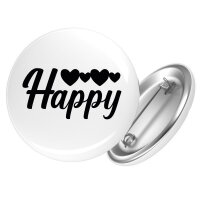 Button Happy Herzen