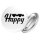 Button Happy Herzen