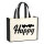 Jutetasche Happy Herzen 21 Liter Black