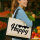 Jutetasche Happy Herzen 21 Liter Black