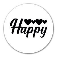 Aufkleber Happy Herzen 10cm Sticker