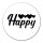 Aufkleber Happy Herzen 10cm Sticker