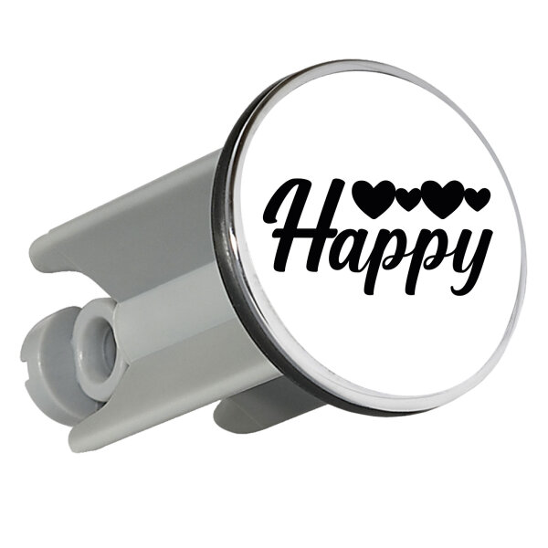 Waschbeckenstöpsel Happy Herzen 4cm Abflussstopfen