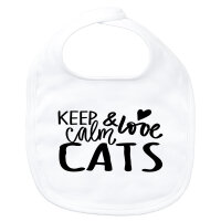 Baby Lätzchen Keep calm and love Cats
