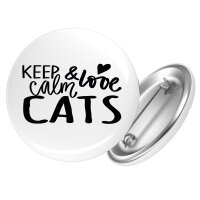 Button Keep calm and love Cats