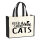 Jutetasche Keep calm and love Cats 21 Liter Black