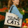 Jutetasche Keep calm and love Cats 21 Liter Black