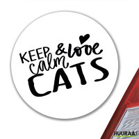 Aufkleber Keep calm and love Cats 10cm Sticker