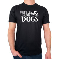 Herren T-Shirt Keep calm and love Dogs Größe...