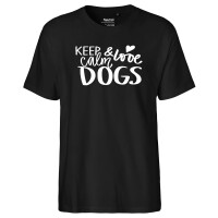 Herren T-Shirt Keep calm and love Dogs Größe...