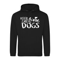 Unisex Hoodie Keep calm and love Dogs Größe S-3XL