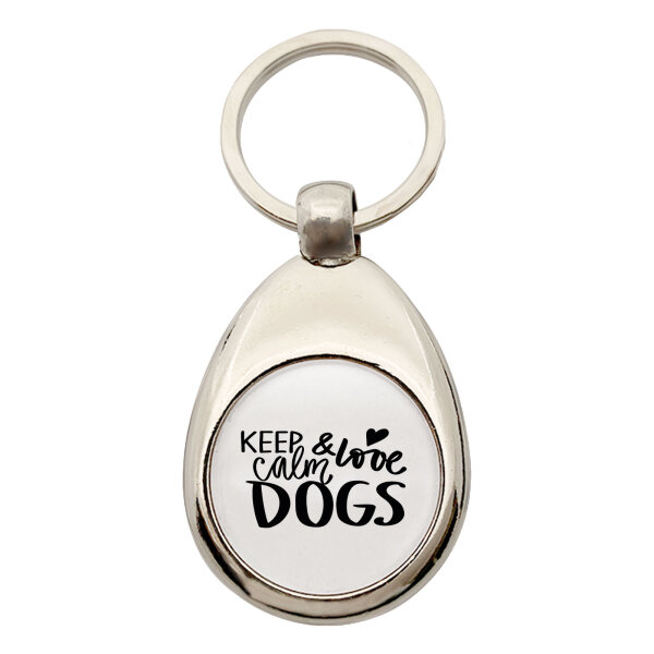 Schlüsselanhänger Keep calm and love Dogs