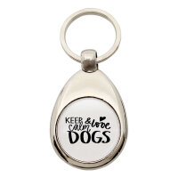 Schlüsselanhänger Keep calm and love Dogs