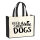 Jutetasche Keep calm and love Dogs 21 Liter Black