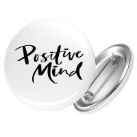 Button Positiv Mind Schriftzug