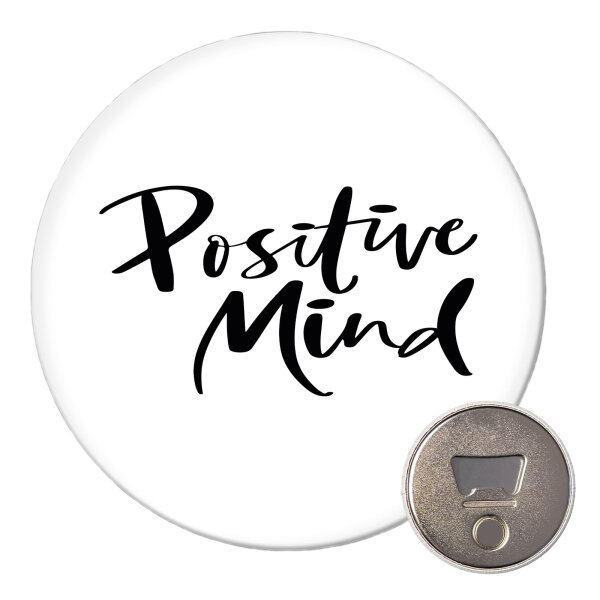 Magnet Positiv Mind Schriftzug 59mm Kühlschrankmagnet Flaschenöffner