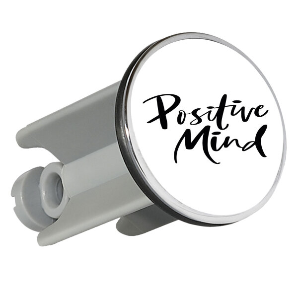 Waschbeckenstöpsel Positiv Mind Schriftzug 4cm Abflussstopfen