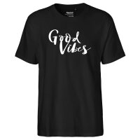 Herren T-Shirt Good Vibes Schriftzug Größe S-3XL