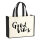 Jutetasche Good Vibes Schriftzug 21 Liter Black