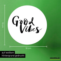 Aufkleber Good Vibes Schriftzug 10cm Sticker