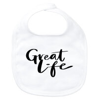 Baby Lätzchen Great Life Schriftzug