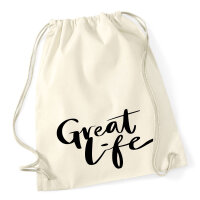 Turnbeutel Great Life Schriftzug 12 Liter