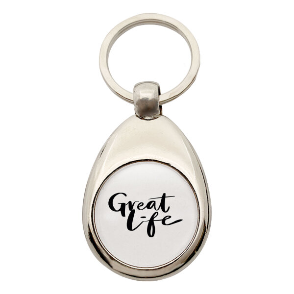 Schlüsselanhänger Great Life Schriftzug