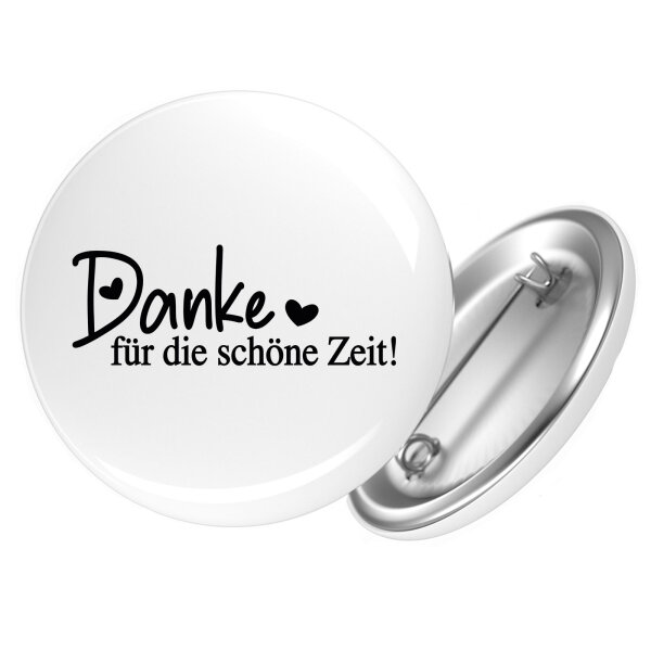 Button Danke für die schöne Zeit Herzen