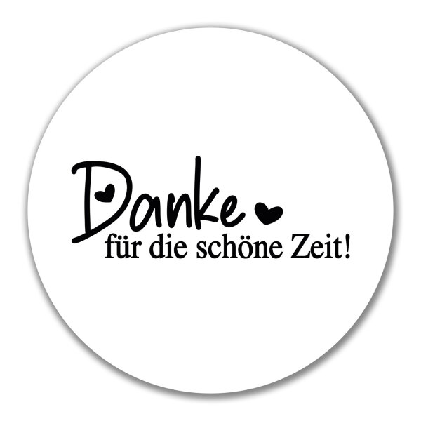 Aufkleber Danke für die schöne Zeit Herzen 10cm Sticker
