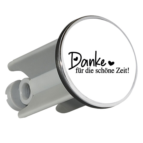 Waschbeckenstöpsel Danke für die schöne Zeit Herzen 4cm Abflussstopfen