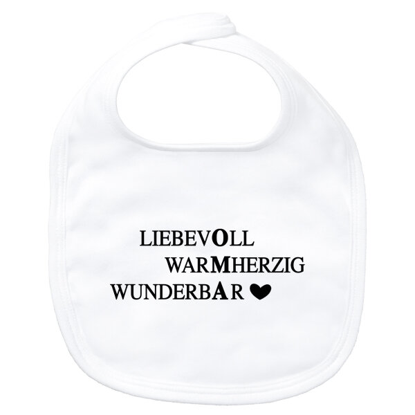 Baby Lätzchen Liebevoll Warmherzig Wunderbar Oma Klettverschluss