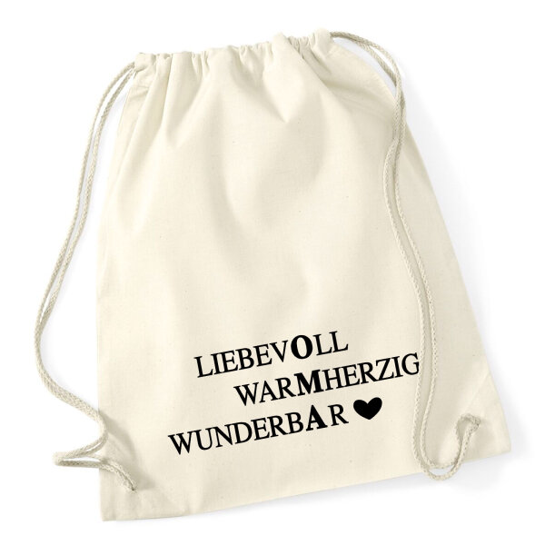 Turnbeutel Liebevoll Warmherzig Wunderbar Oma 12 Liter