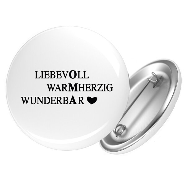 Button Liebevoll Warmherzig Wunderbar Oma